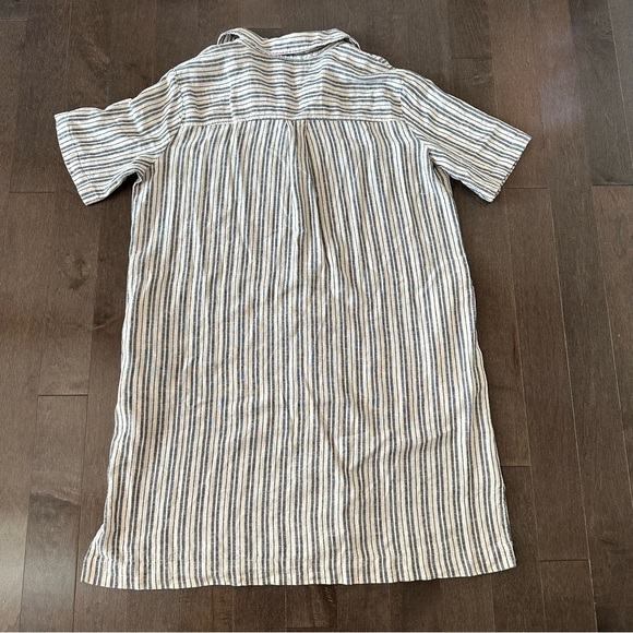 Universal Thread Linen Blend Shirt Dress Stripped Preppy Seacoast Nautical XS - Picture 7 of 8